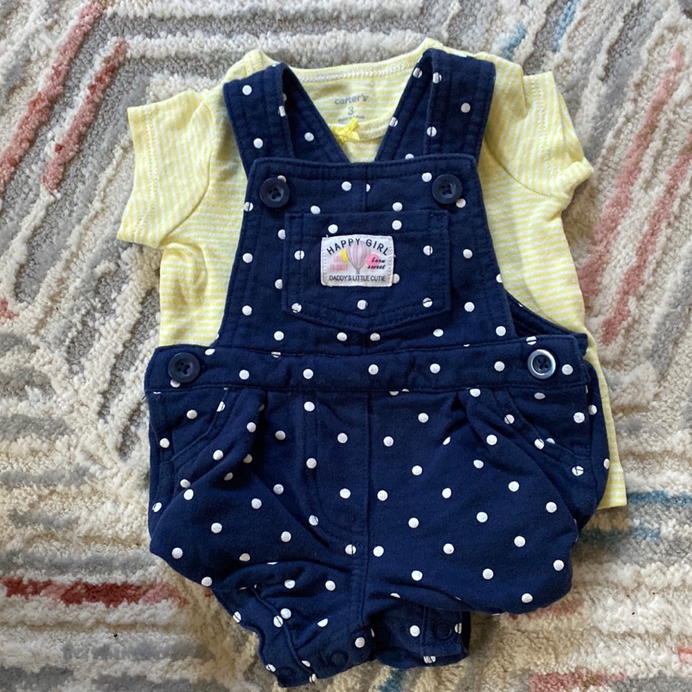 Baby girl overalls outfit